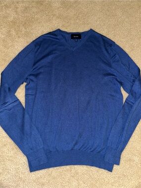 Faconnable Men's Blue V-Neck Sweater - Contemporary Style